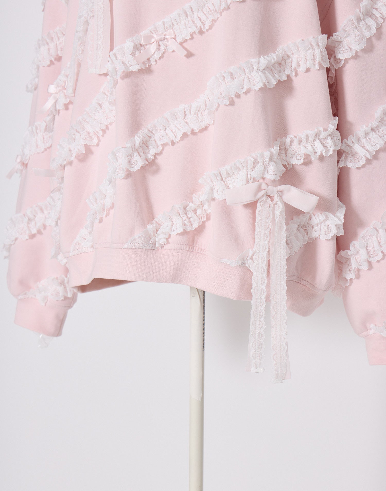 Lolime lacy ribbon sweatshirt