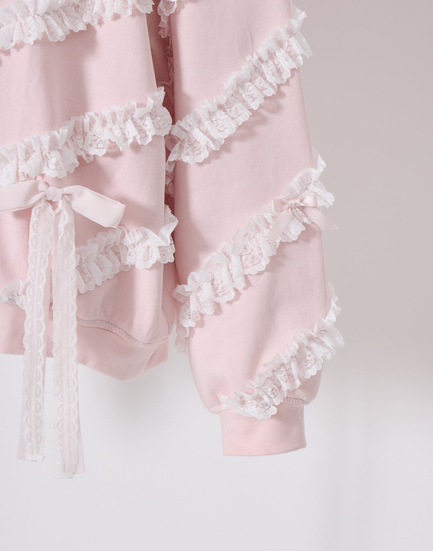 Lolime lacy ribbon sweatshirt