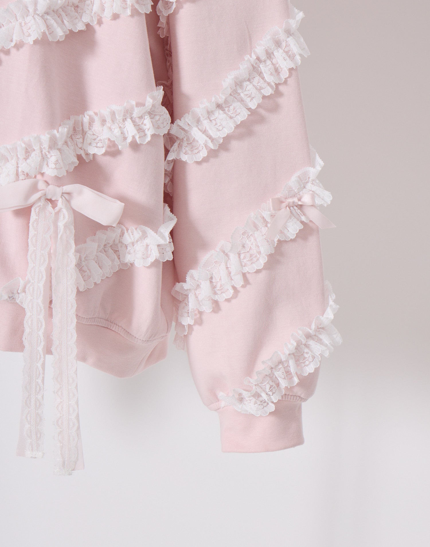 Lolime lacy ribbon sweatshirt