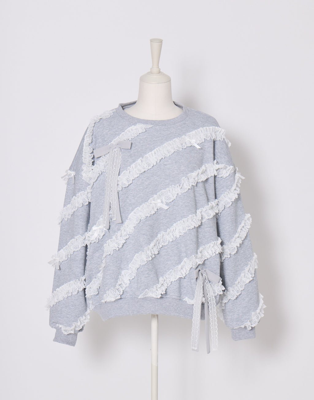 Lolime lacy ribbon sweatshirt