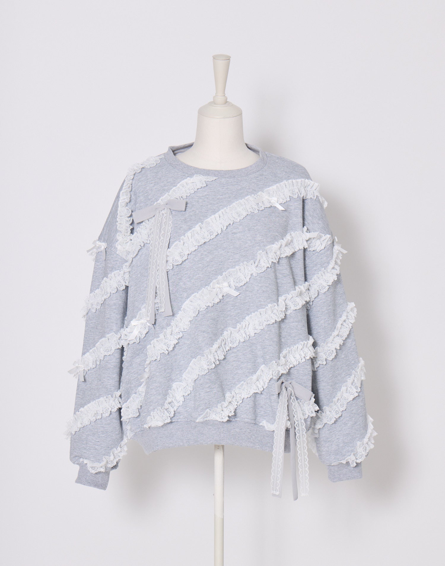 Lolime lacy ribbon sweatshirt