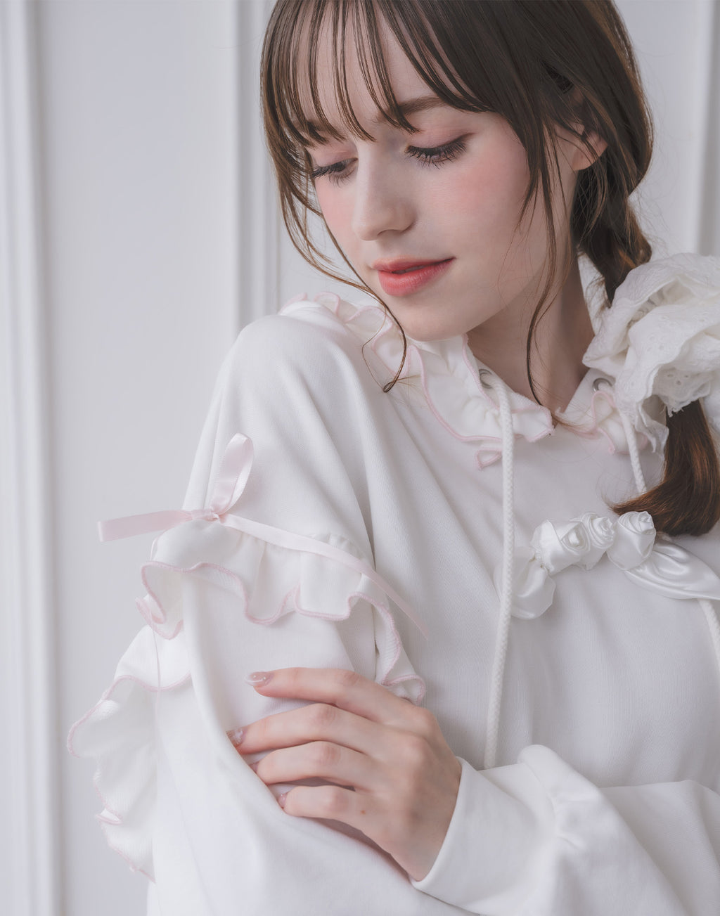 Lolime rose motif hoodie