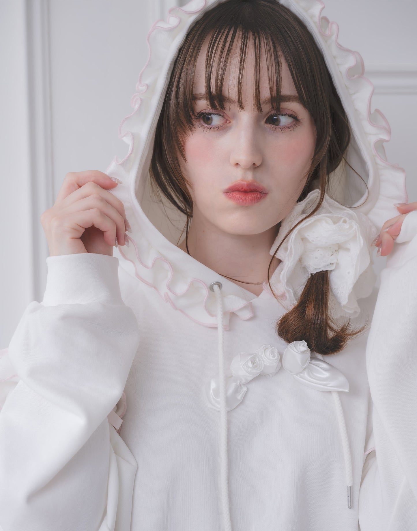 Lolime rose motif hoodie