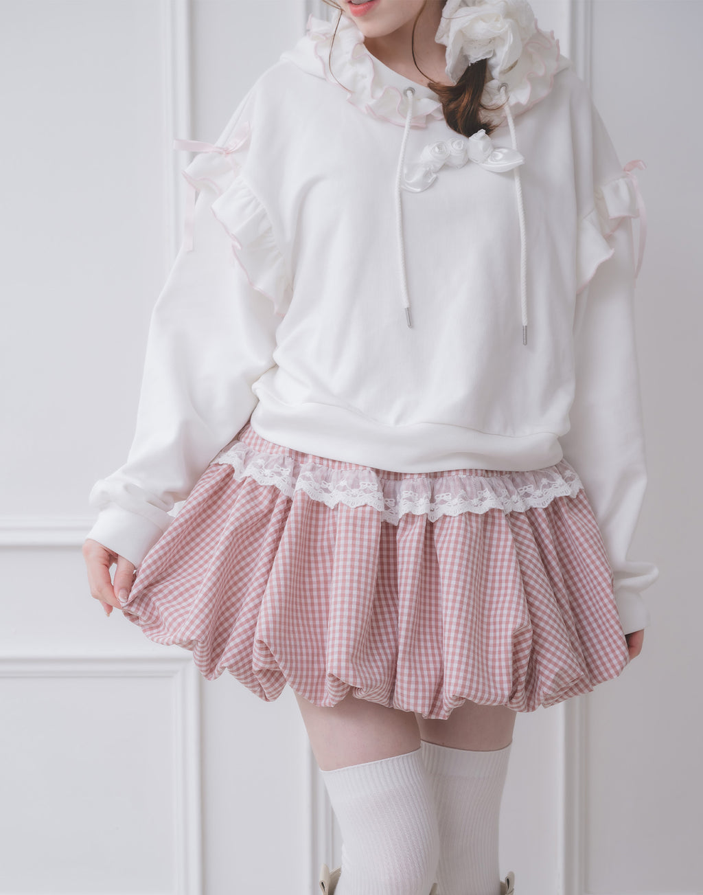 Lolime lacy balloon skirt