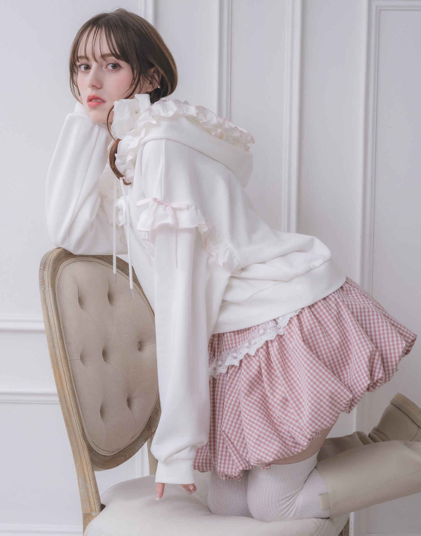 Lolime rose motif hoodie