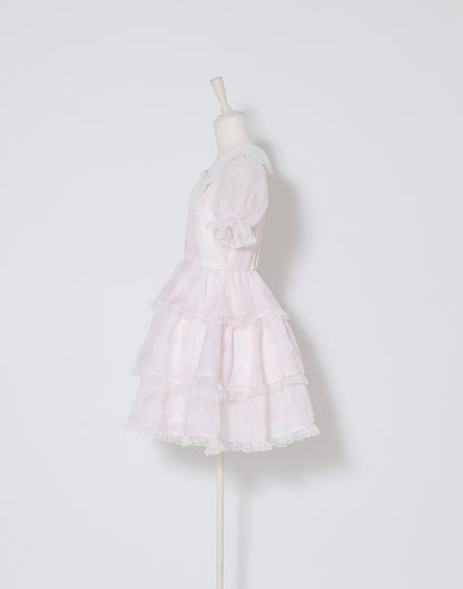 mellfy memory Fairy gingham tiered doll Dress