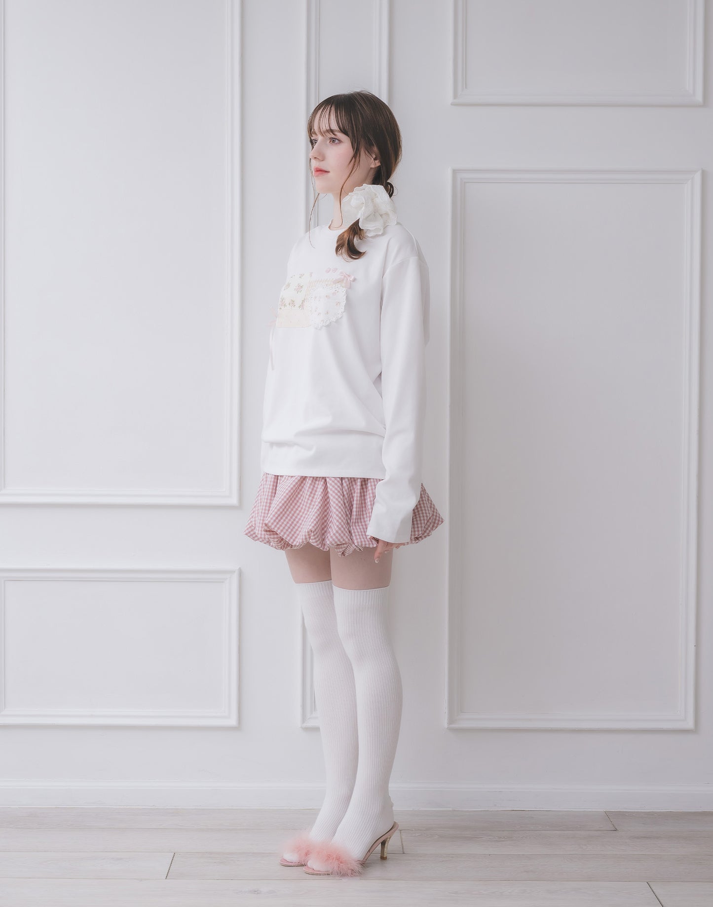 Lolime lacy balloon skirt