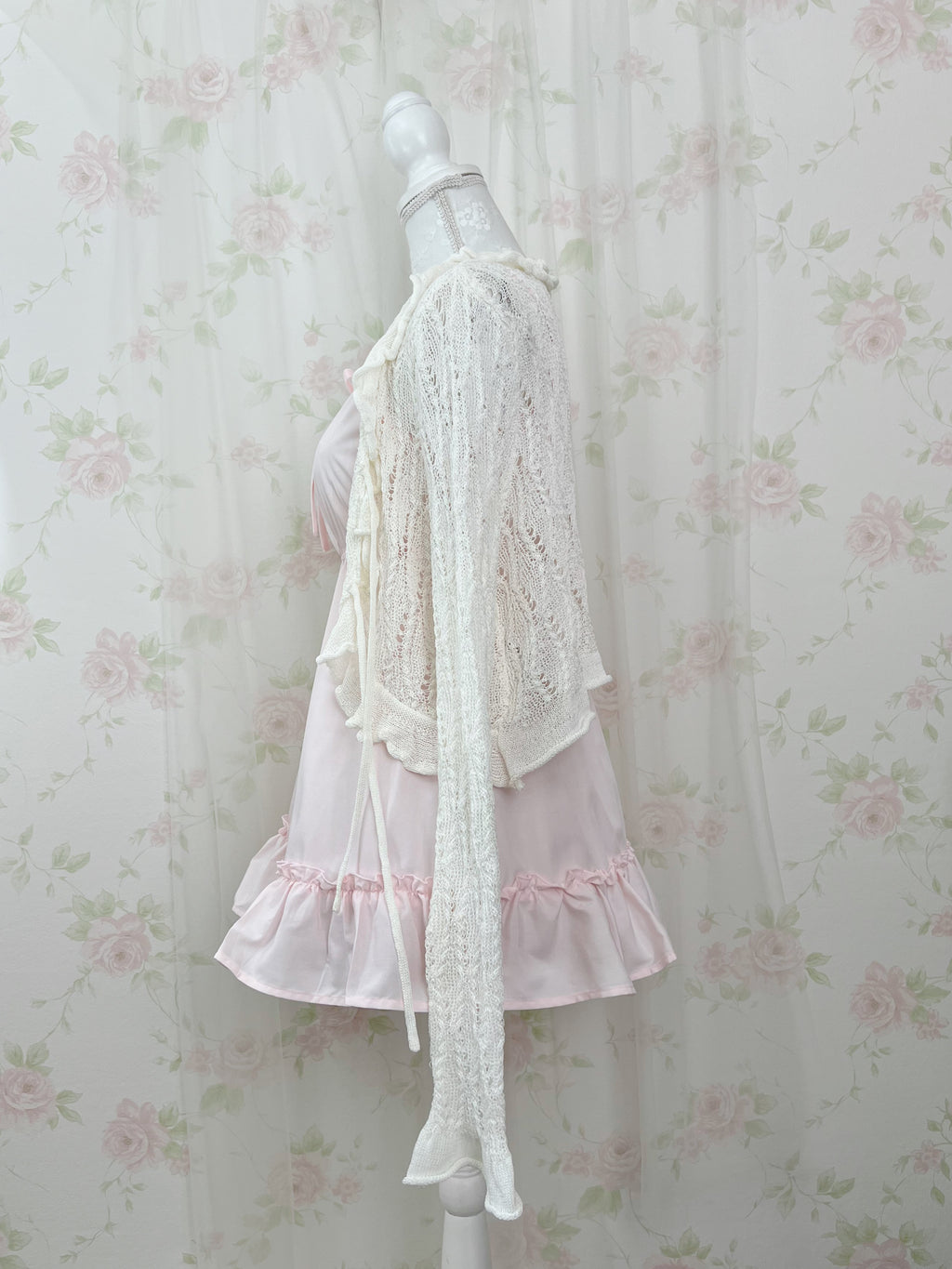 Frilled Hem Camisole Top (Pink)