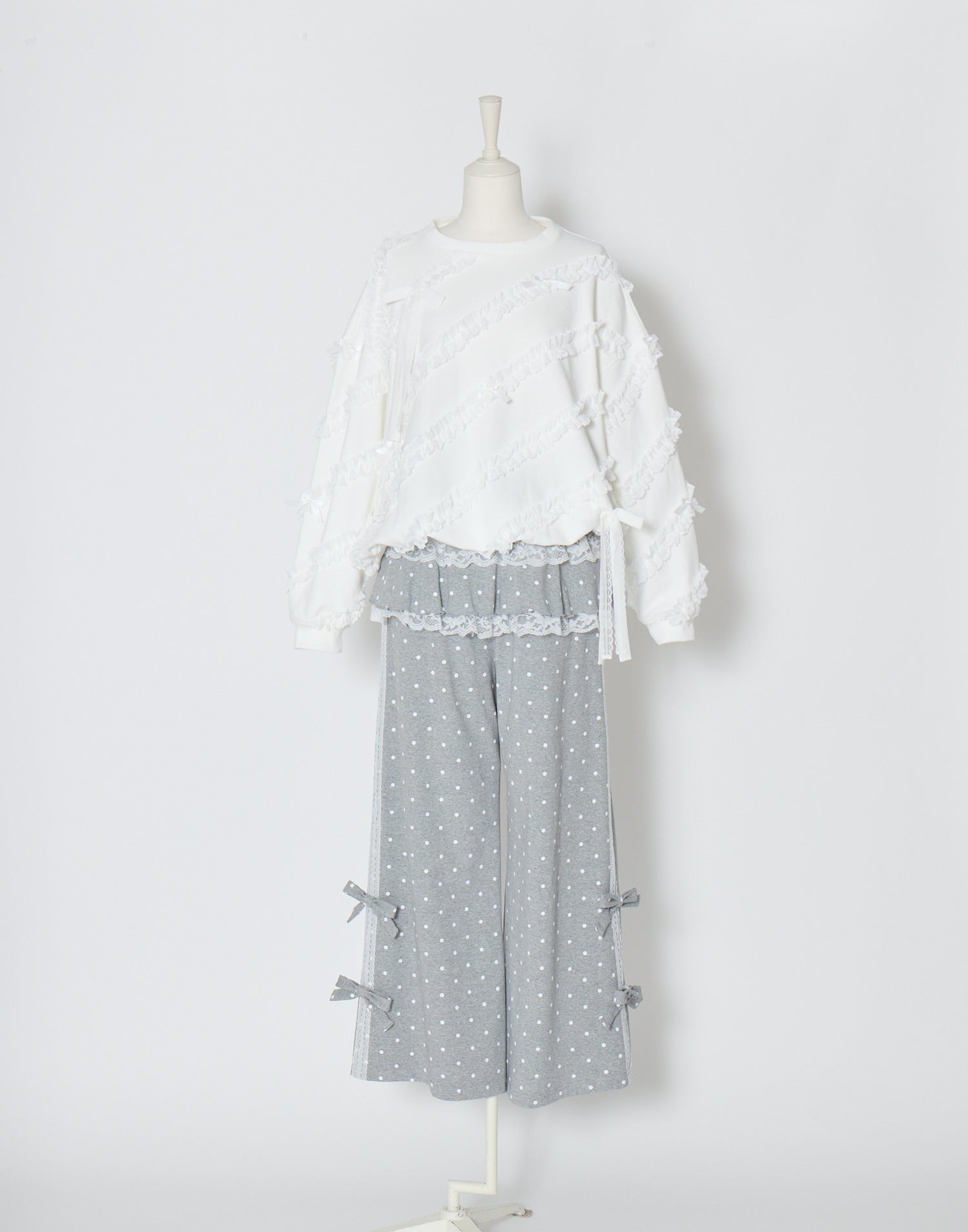 Lolime fancy dot layered pantsskirt