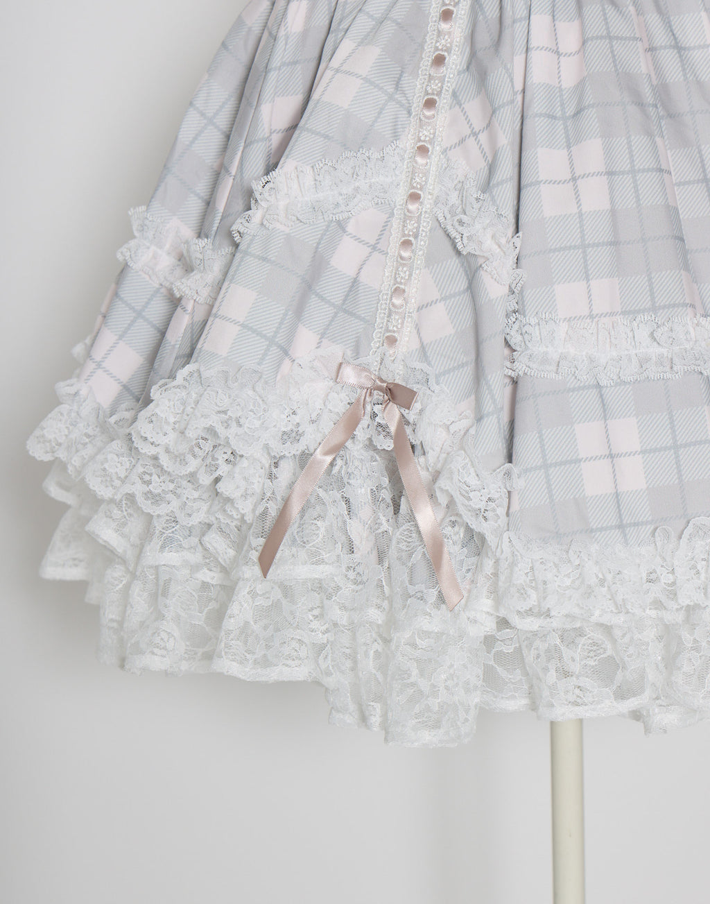 mellfy memory Sweet check love lace skirt