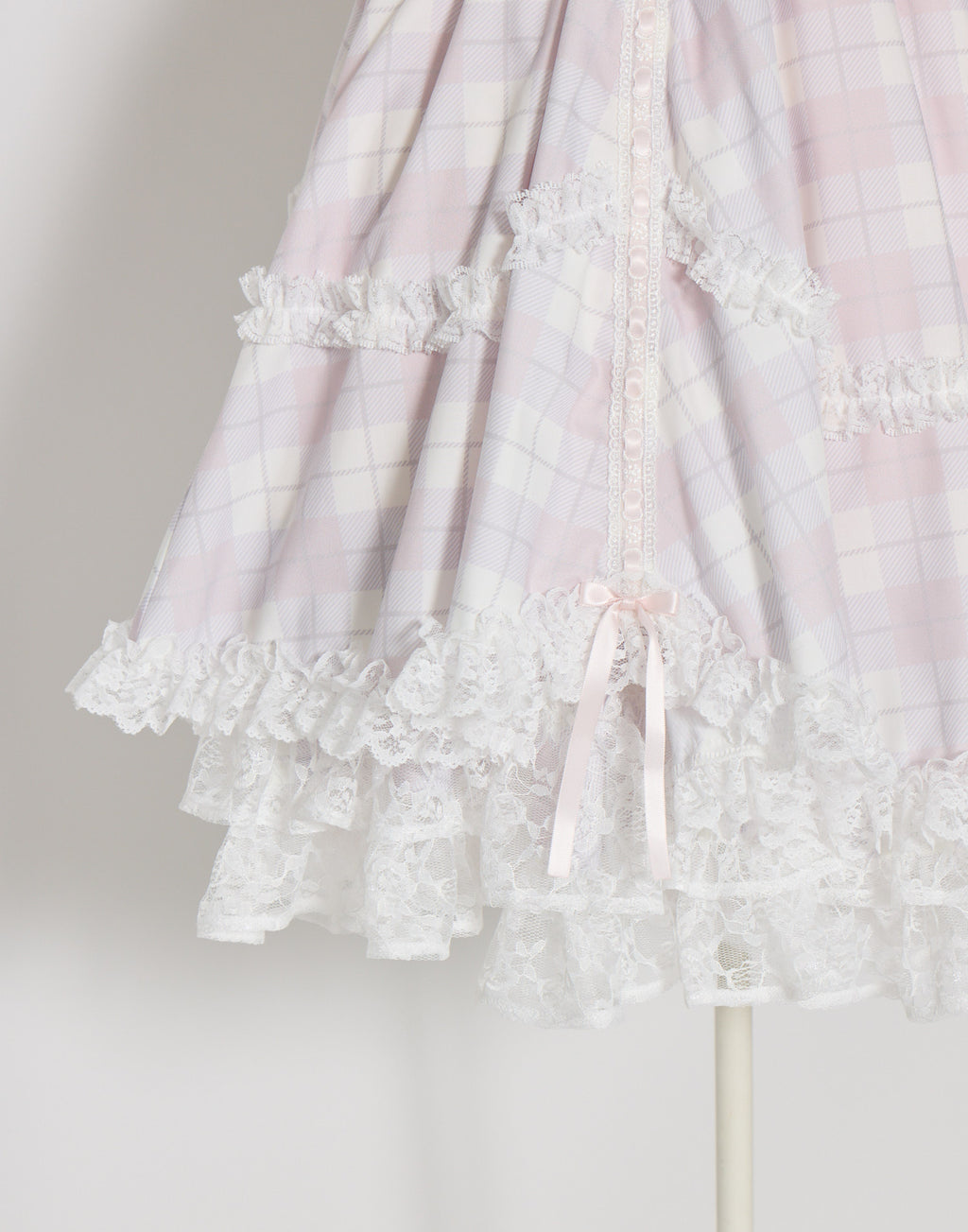 mellfy memory Sweet check love lace skirt