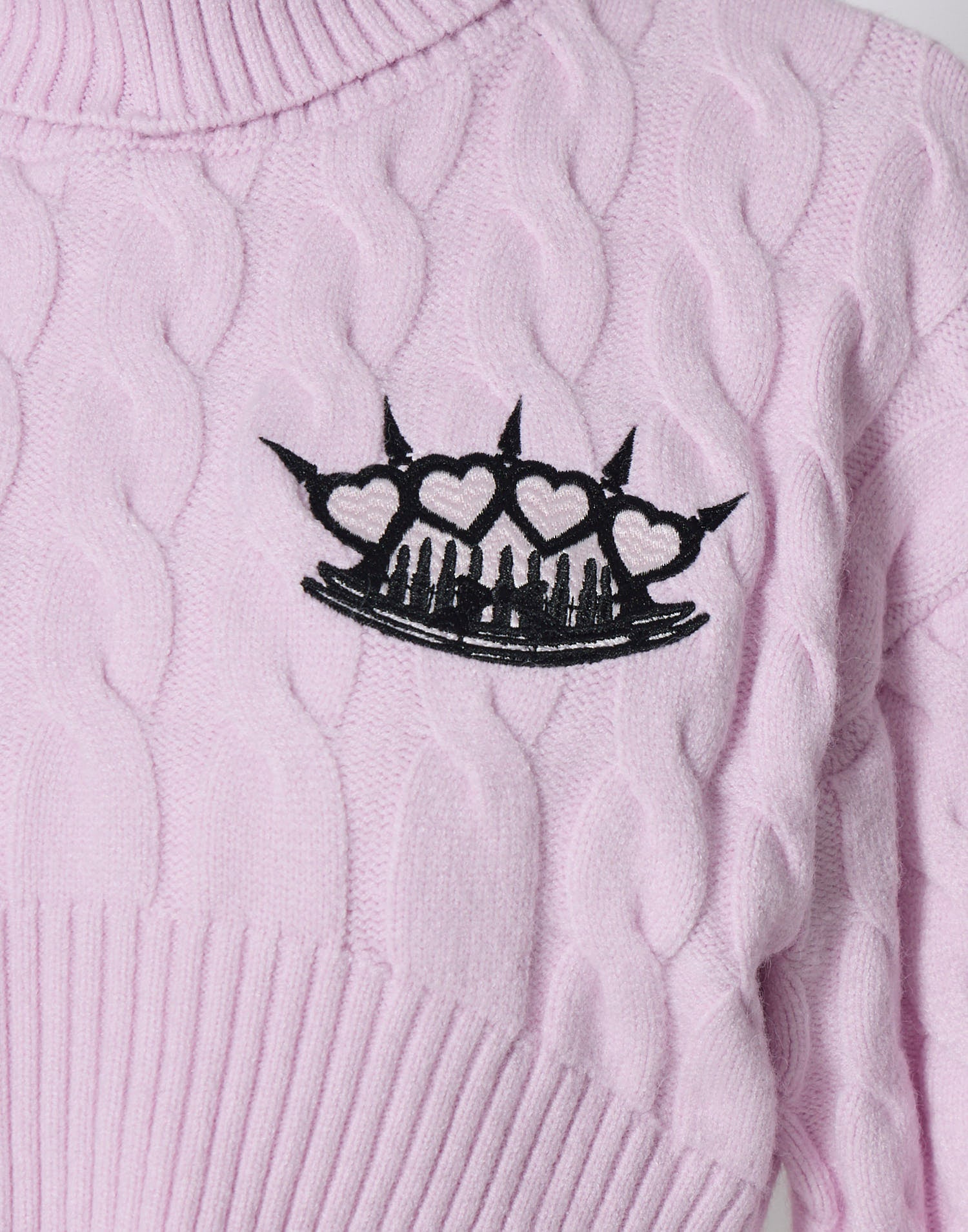 AVENCHUMU Brass knuckle cable knit tops