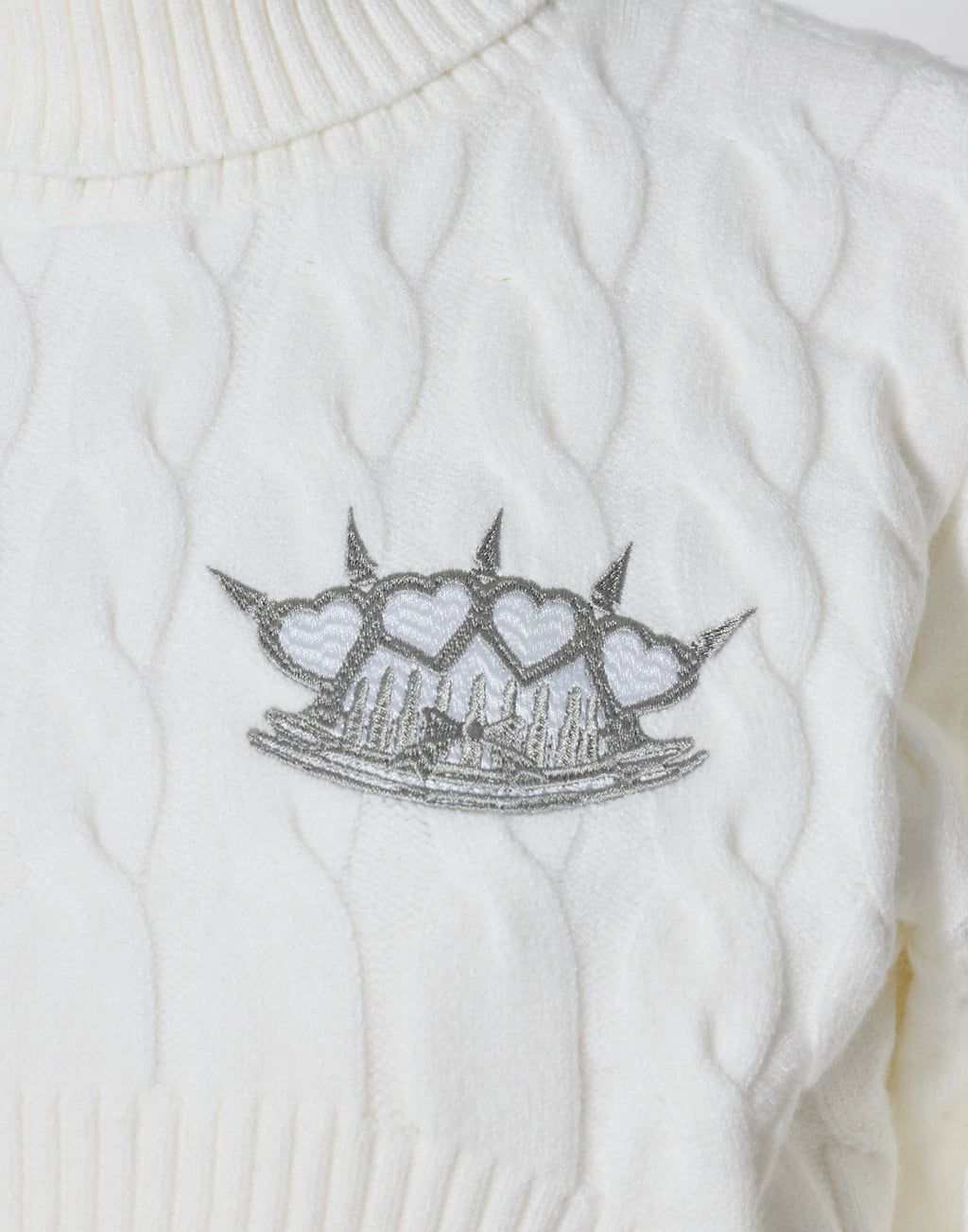 AVENCHUMU Brass knuckle cable knit tops