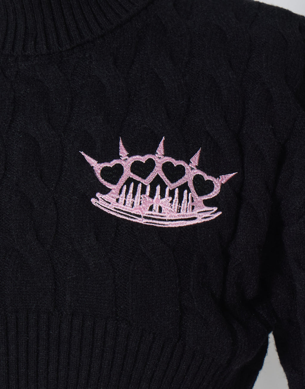 AVENCHUMU Brass knuckle cable knit tops