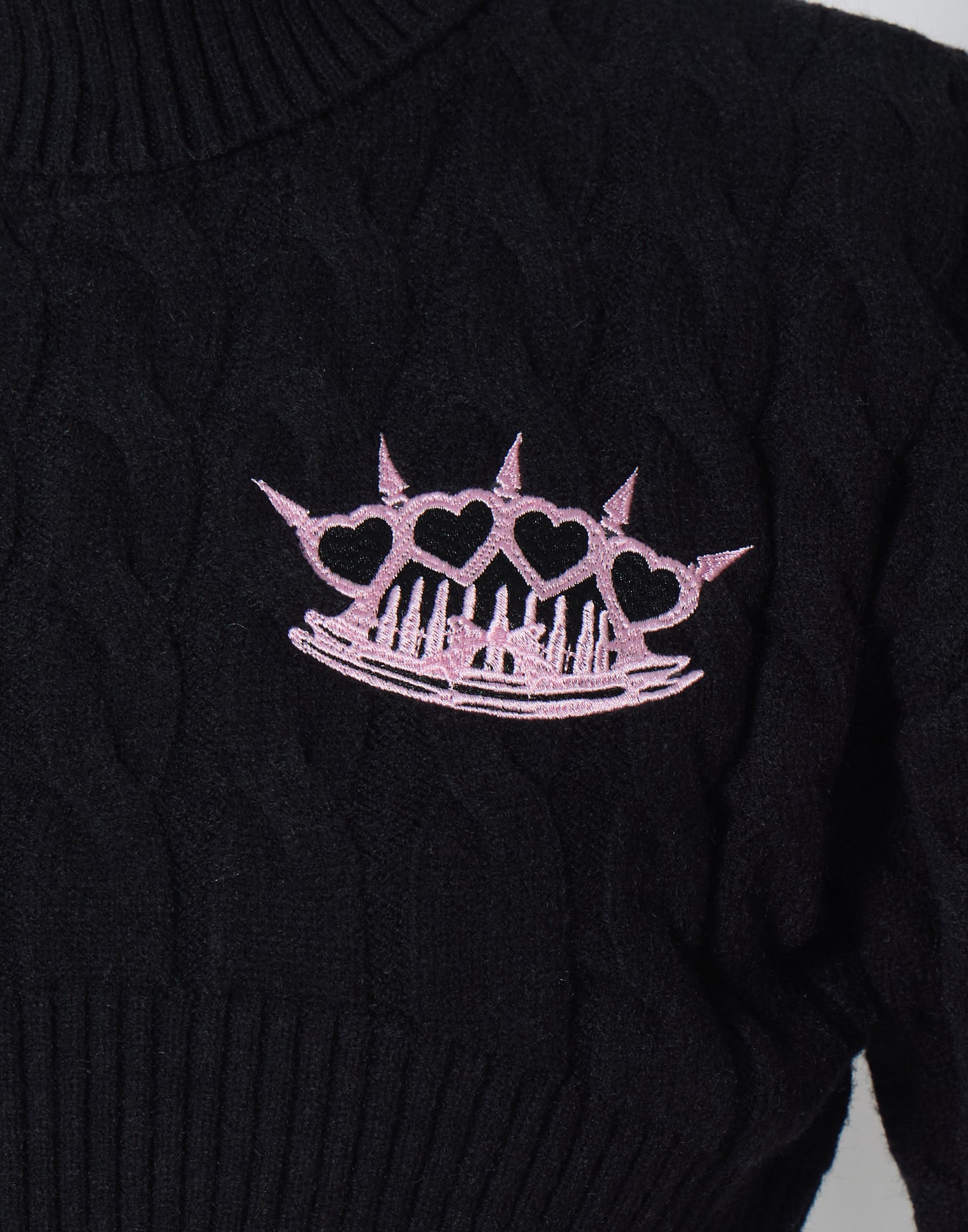 AVENCHUMU Brass knuckle cable knit tops