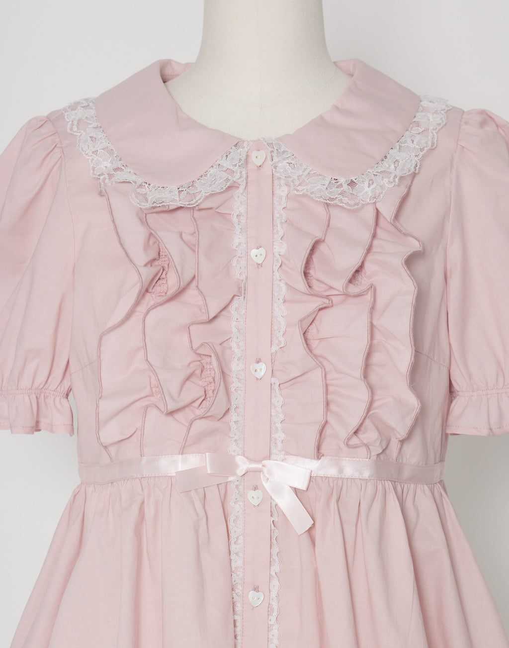 Lolime ribbon puff sleeve ruffle blouse