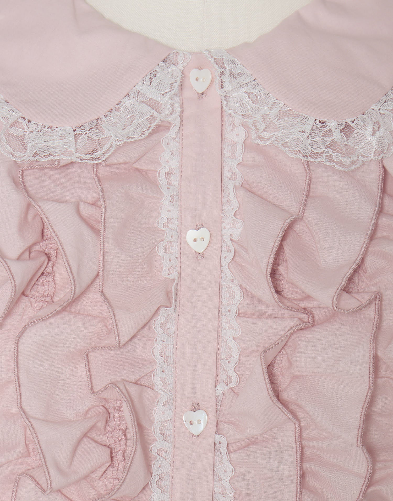 Lolime ribbon puff sleeve ruffle blouse