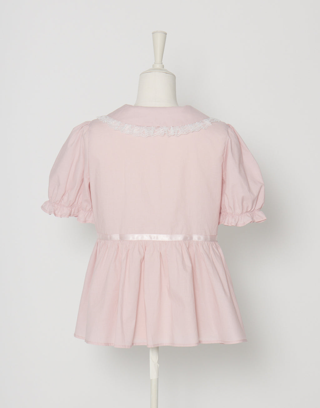 Lolime ribbon puff sleeve ruffle blouse