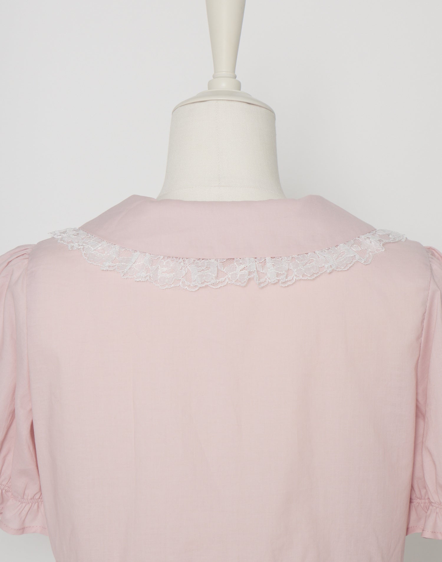 Lolime ribbon puff sleeve ruffle blouse