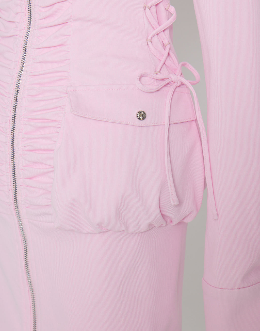 AVENCHUMU Zip-up shirt collar shirring one-piece