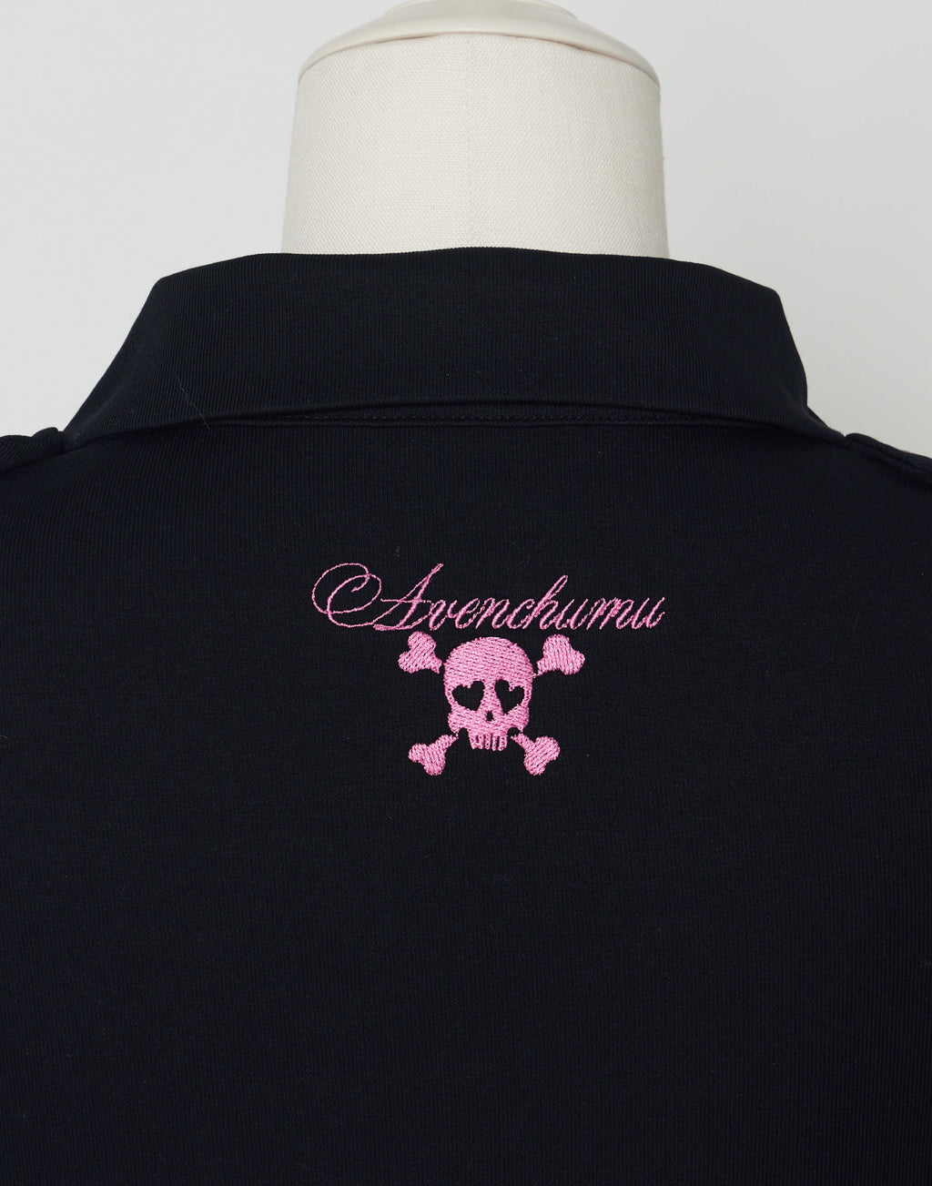 AVENCHUMU Zip-up shirt collar shirring one-piece