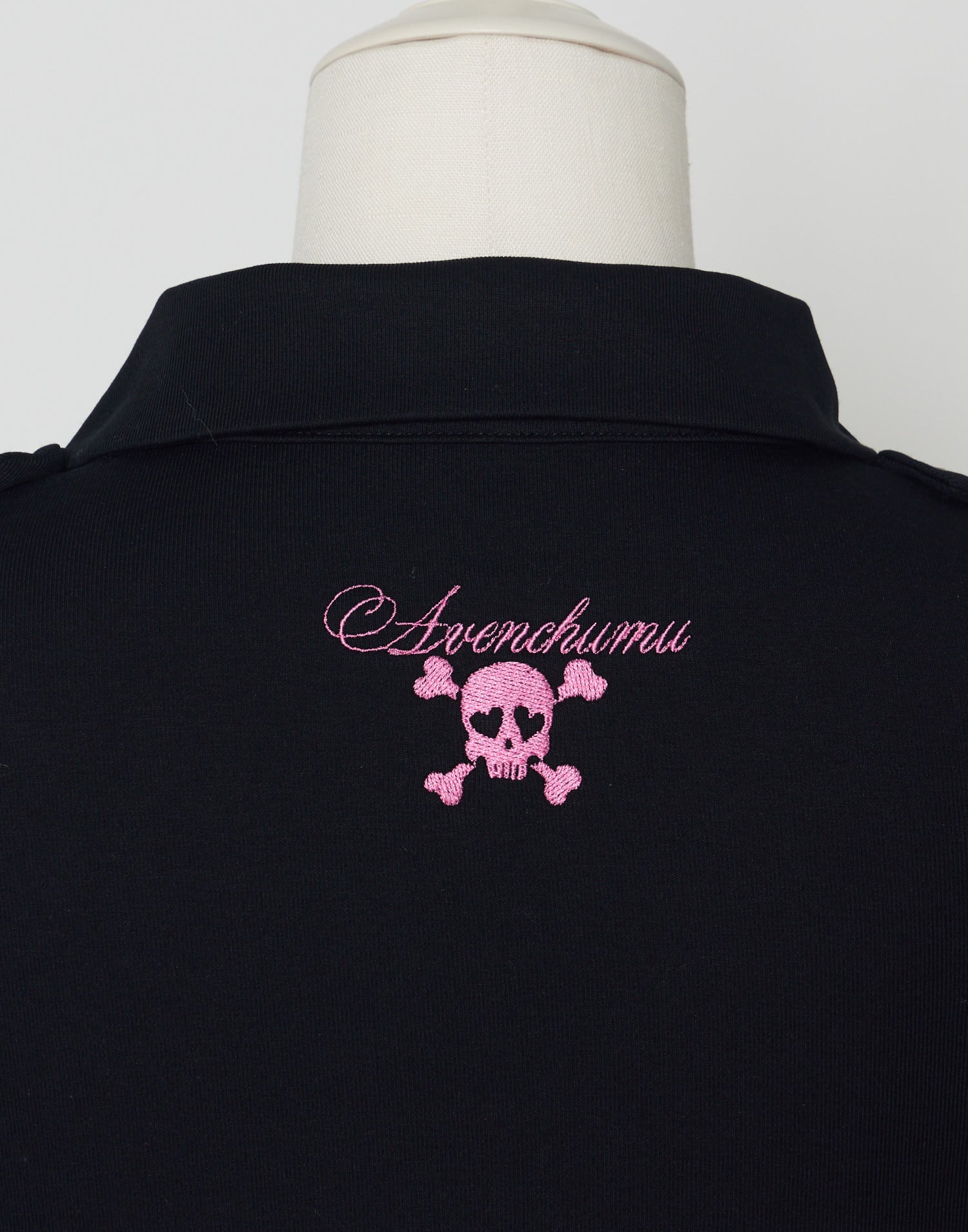 AVENCHUMU Zip-up shirt collar shirring one-piece