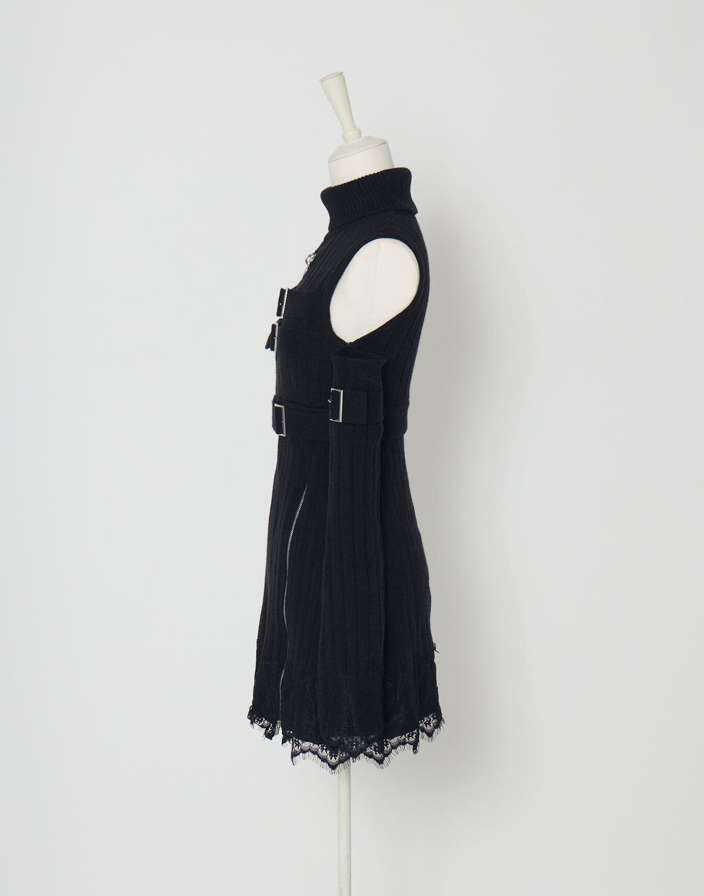AVENCHUMU Belt & zip arm warmers knit one-piece