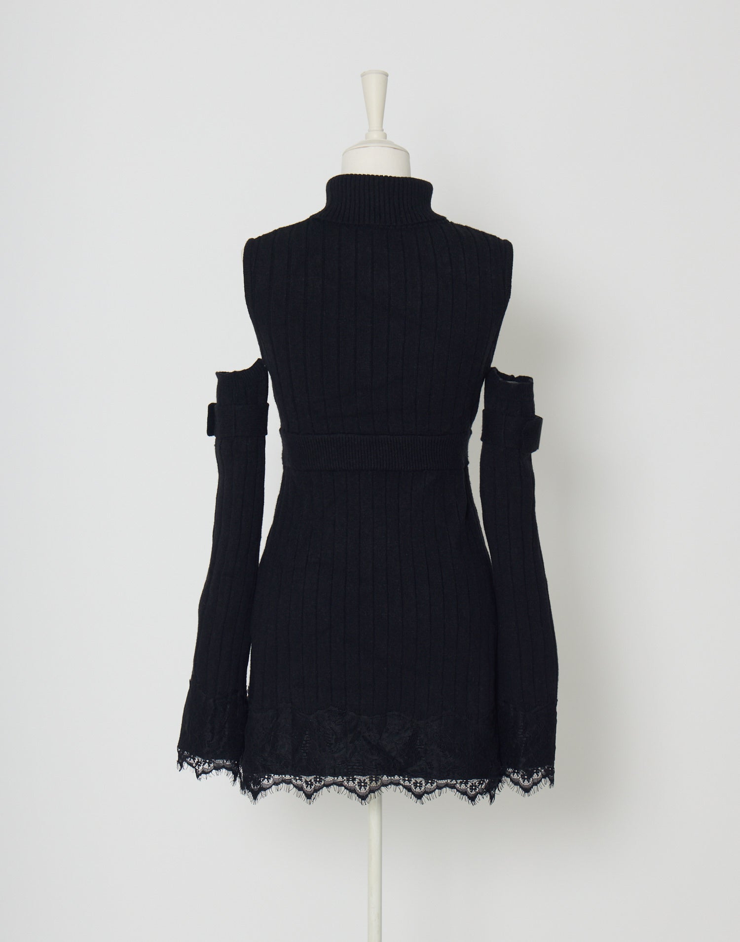 AVENCHUMU Belt & zip arm warmers knit one-piece