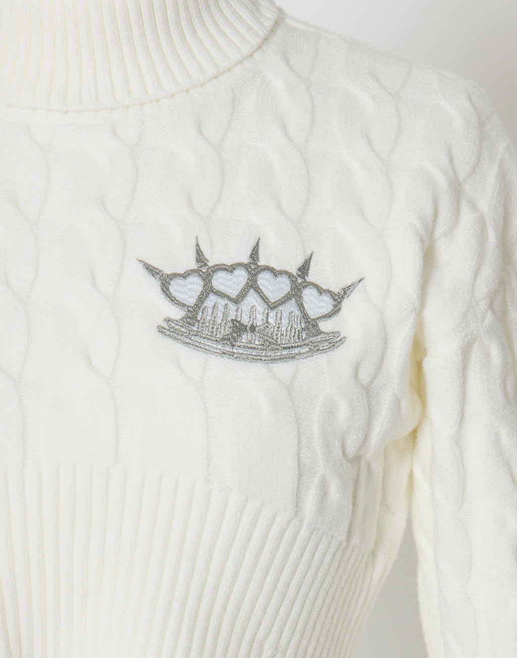 AVENCHUMU Brass knuckle cable knit tops