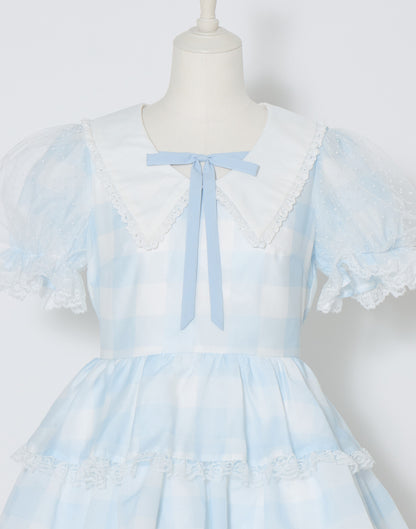 mellfy memory Fairy gingham tiered doll Dress