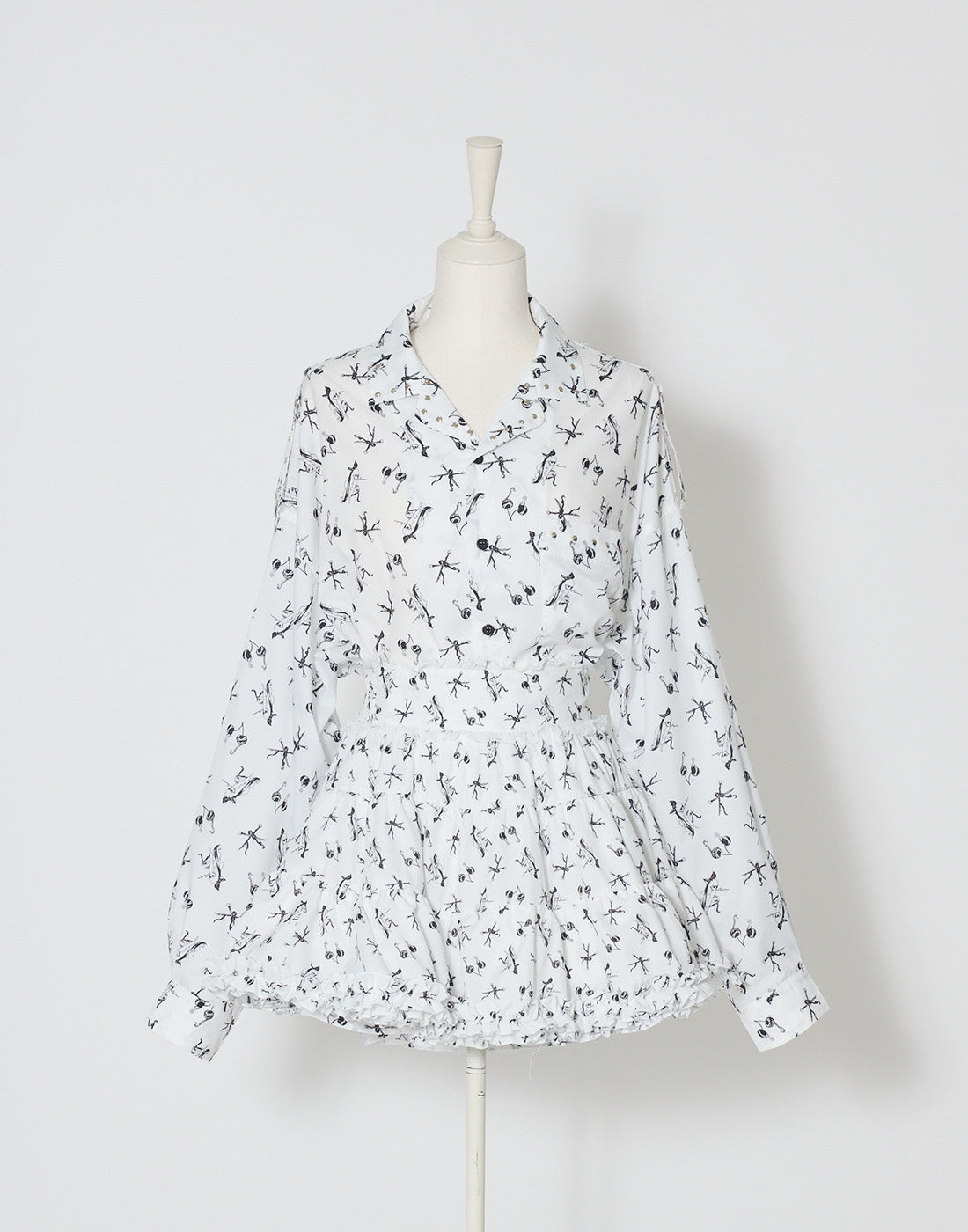 AVENCHUMU ERICO collaboration illustrated tutu skirt