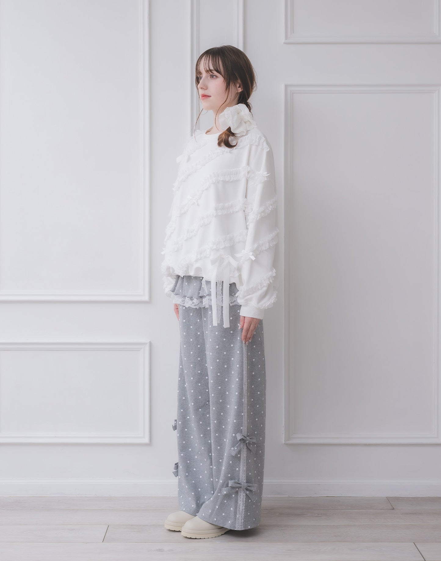 Lolime fancy dot layered pantsskirt