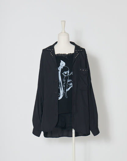 AVENCHUMU ERICO collaboration illustration flare sleeve top