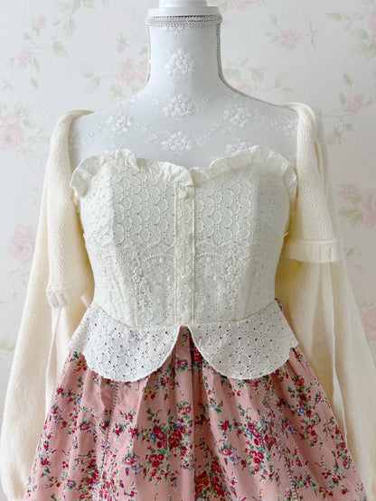 beberose Lace Bare Top Cotton Dress