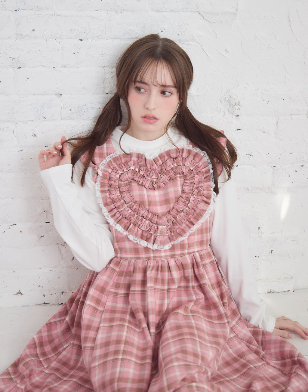 Lolime frill heart long dress