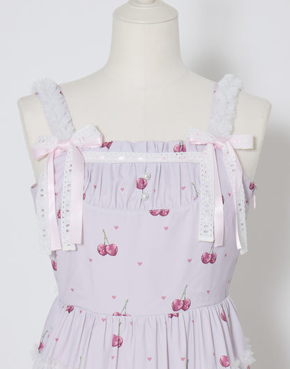 mellfy memory Sweet cherry long Dress