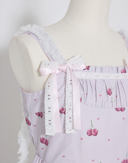 mellfy memory Sweet cherry long Dress