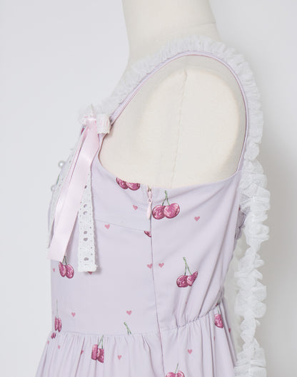 mellfy memory Sweet cherry long Dress