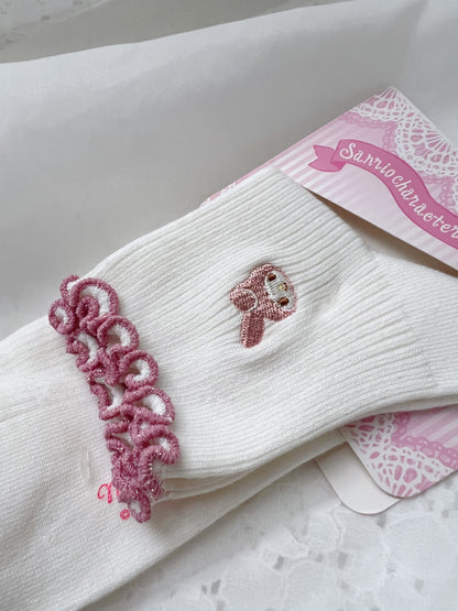My Melody One Point Embroidery Socks
