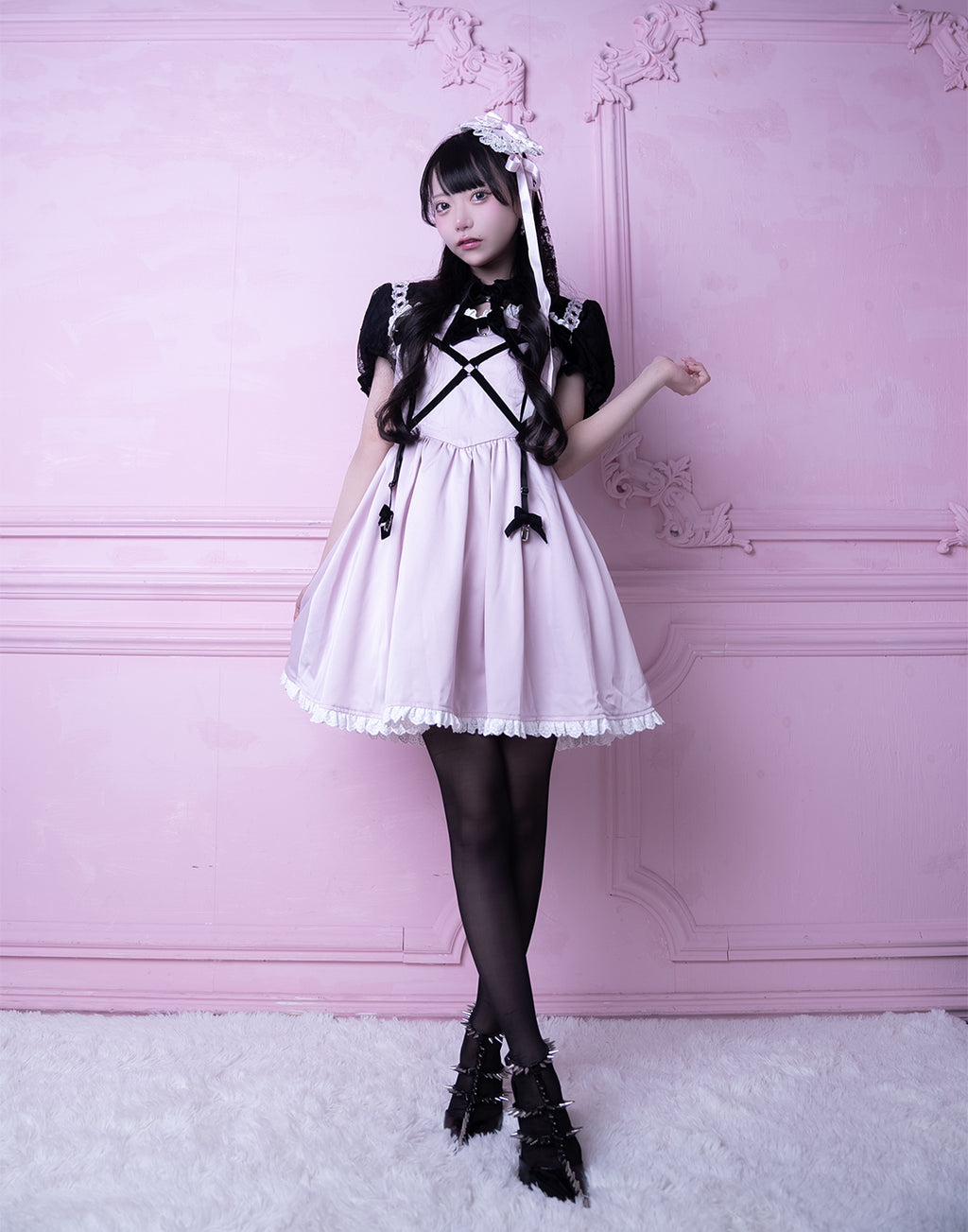 AVENCHUMU Back ruffle ribbon harness one piece