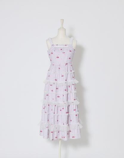 mellfy memory Sweet cherry long Dress
