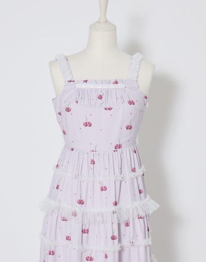 mellfy memory Sweet cherry long Dress