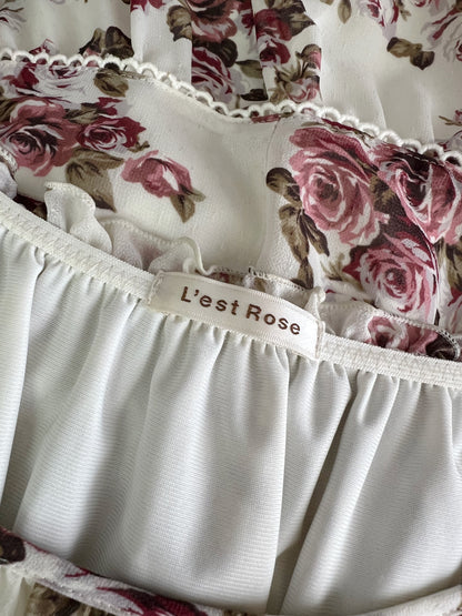 L’EST ROSE Classical Rose Chiffon Dress