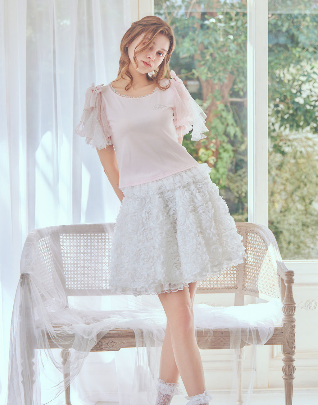 mellfy memory Melty ribbon puff tops