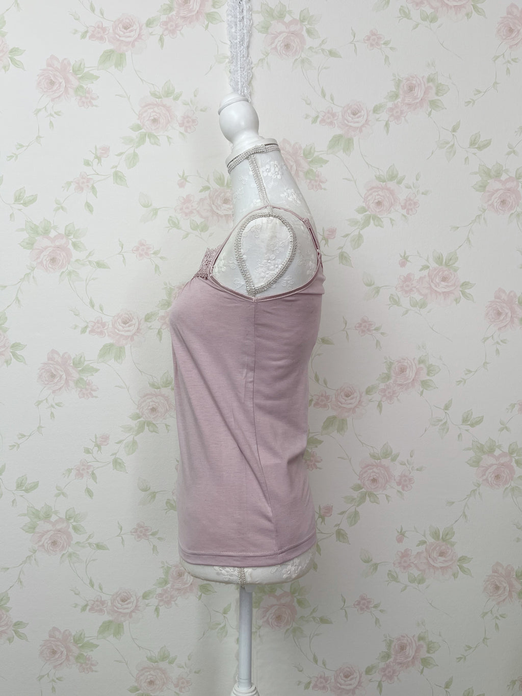 Honeys Lame Line Front Lace Camisole (Pink)