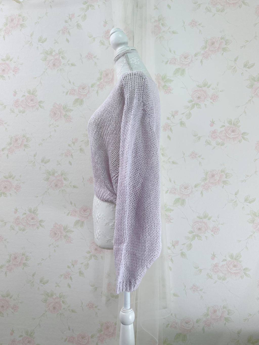 Soft Loose Gyaru Sweater (Purple Pink)