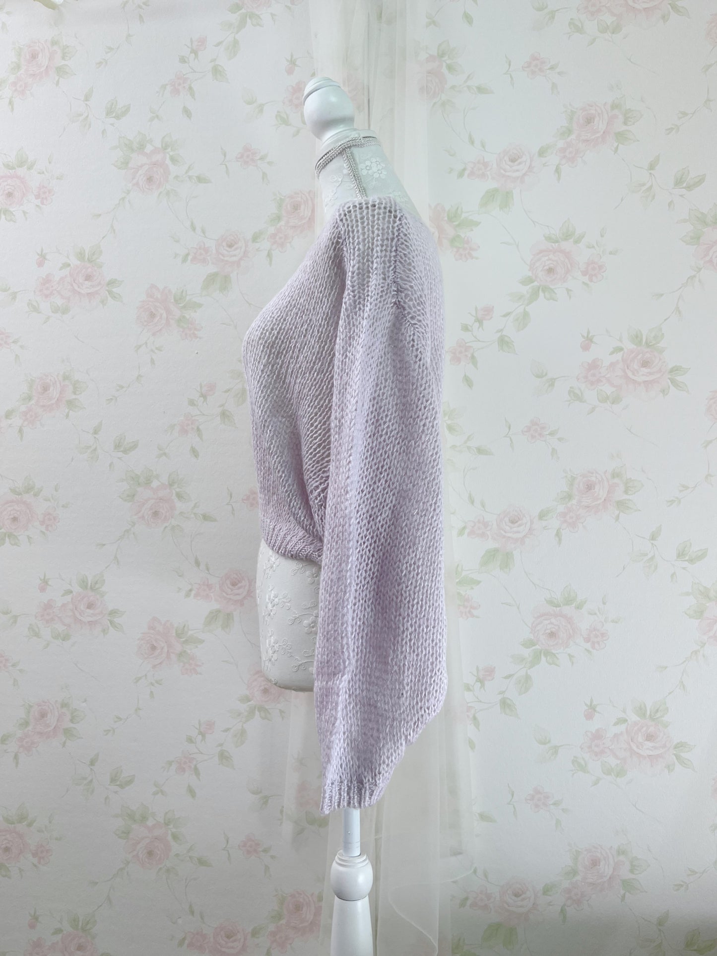 GRL Soft Loose Gyaru Sweater (Purple Pink)