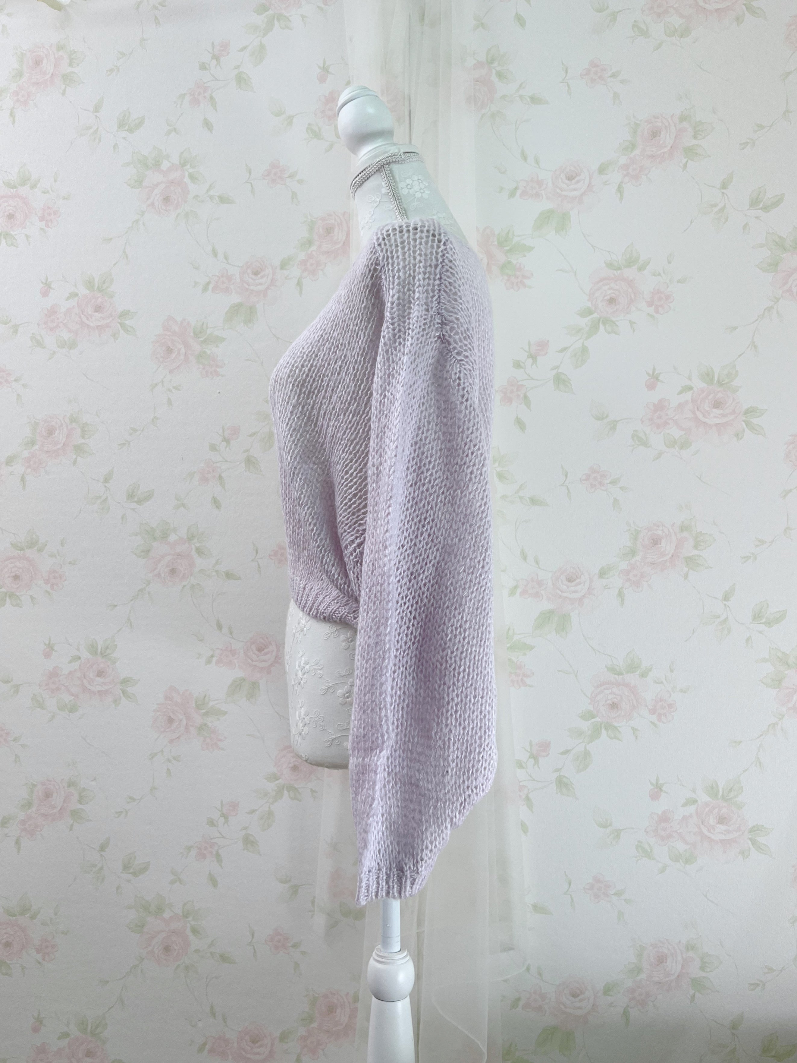 Soft Loose Gyaru Sweater (Purple Pink)