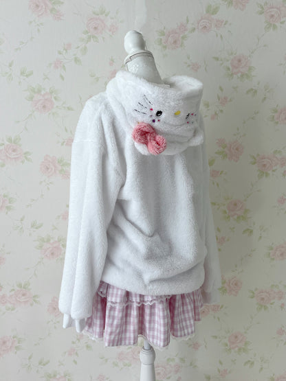 (21% OFF) Sanrio Hello Kitty Fluffy Face Hoodie
