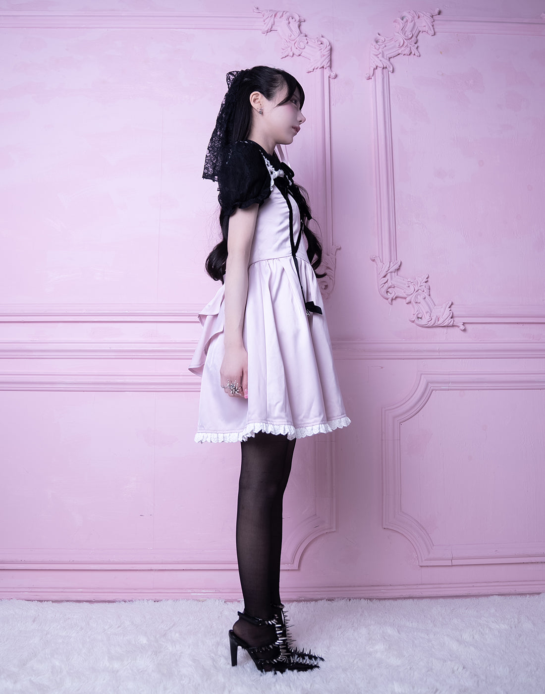 AVENCHUMU Back ruffle ribbon harness one piece